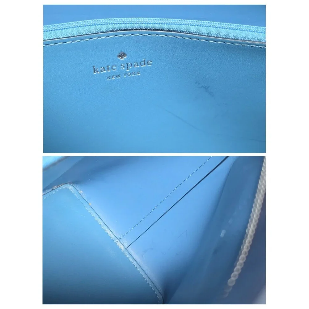 Kate Spade New York Adel Tote Navy Leather Shoulder Bag Purse Double Handle